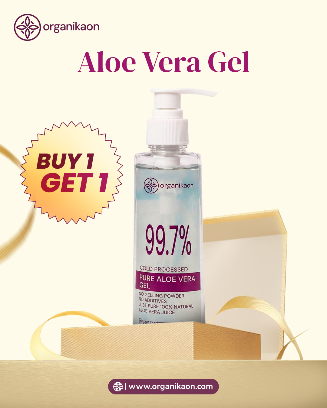 Buy 1 Organikaon Aloe Vera Gel & Get 1
