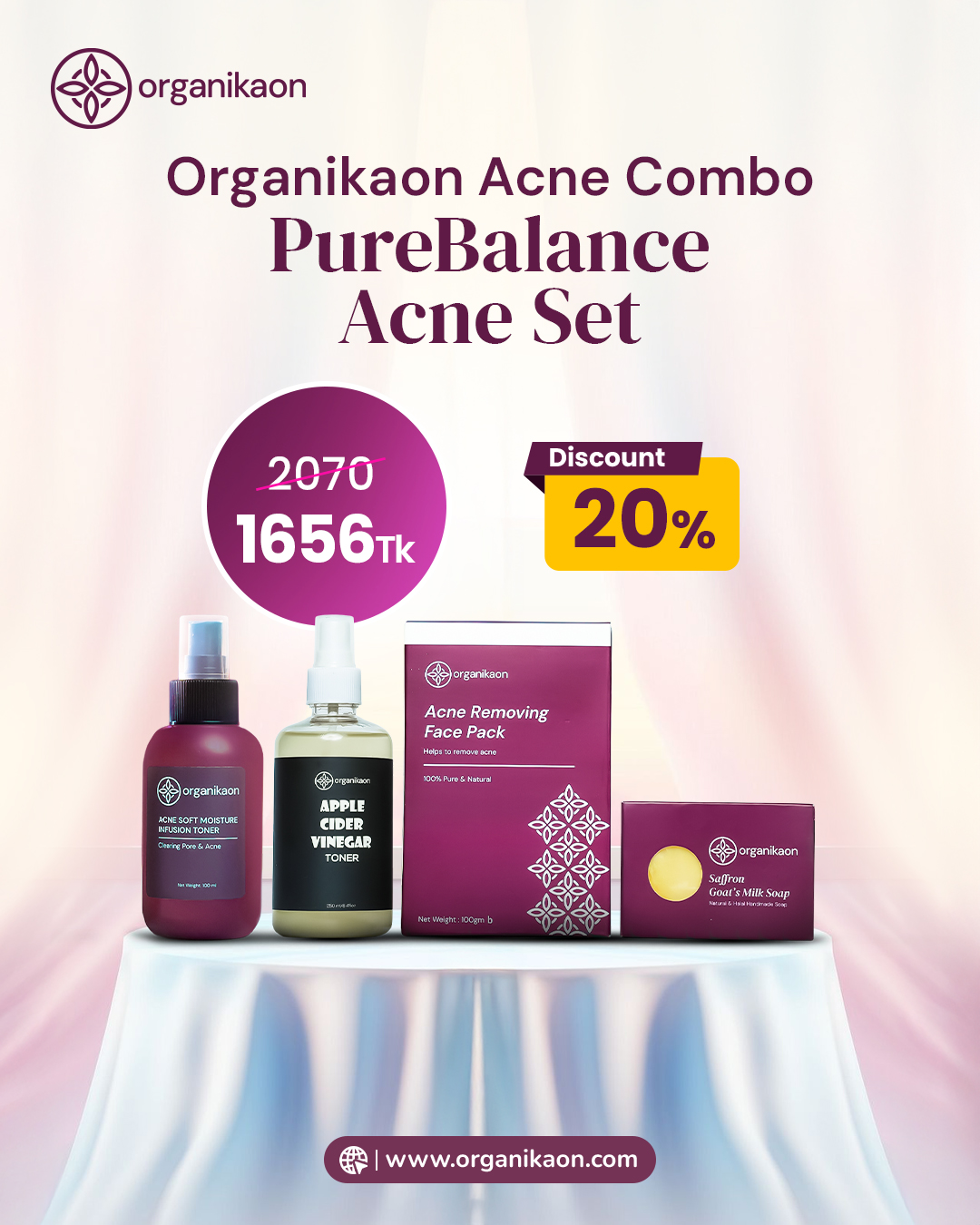 Organikaon Acne Combo || Pure Balance Acne Set