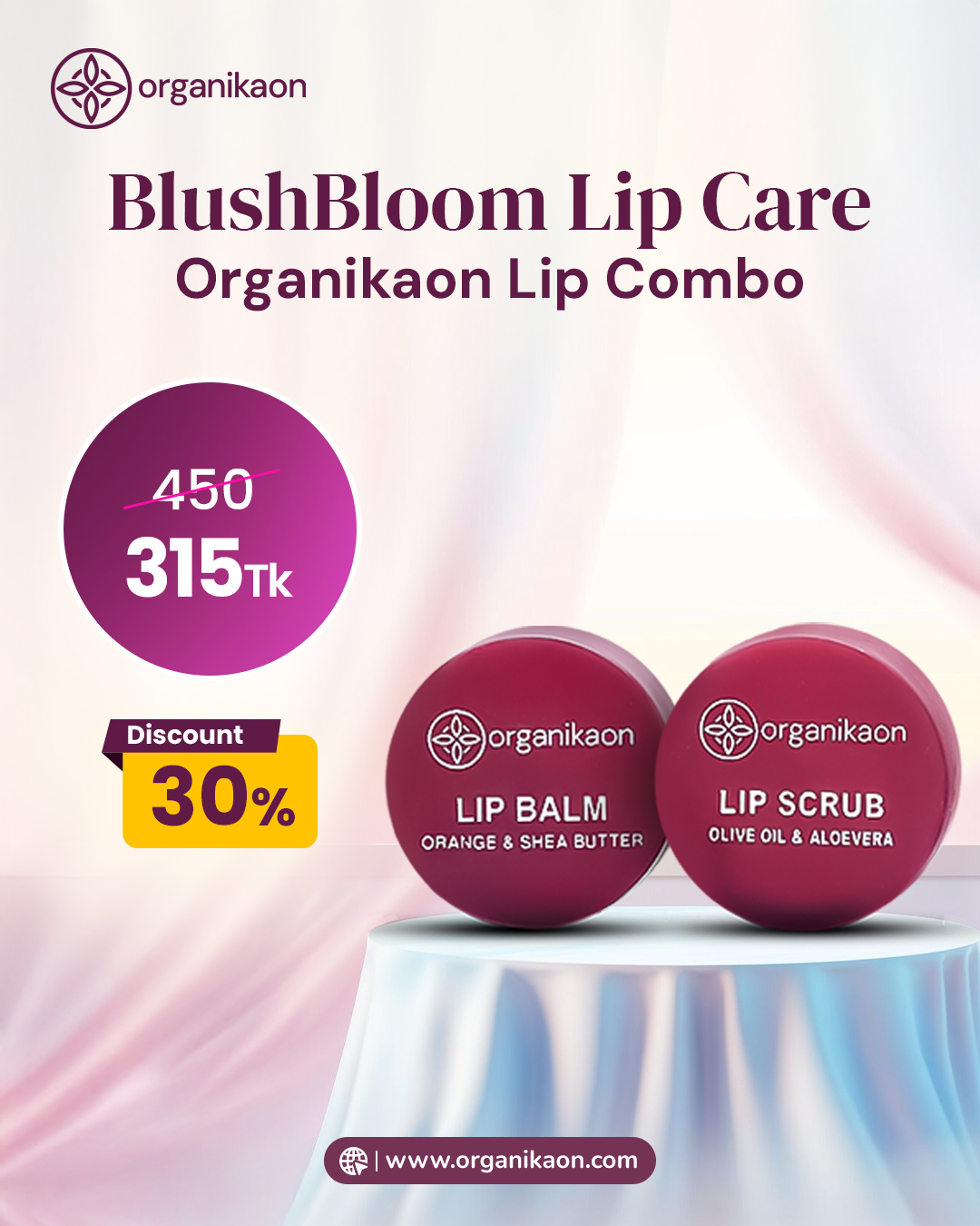 BlushBloom Lip Care | Organikaon Lip Combo