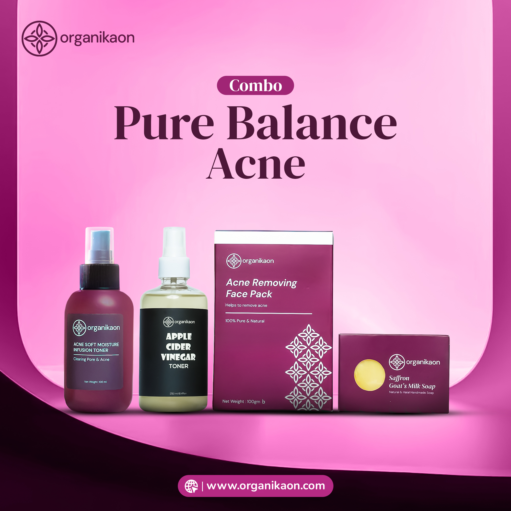Organikaon Acne Combo || Pure Balance Acne Set