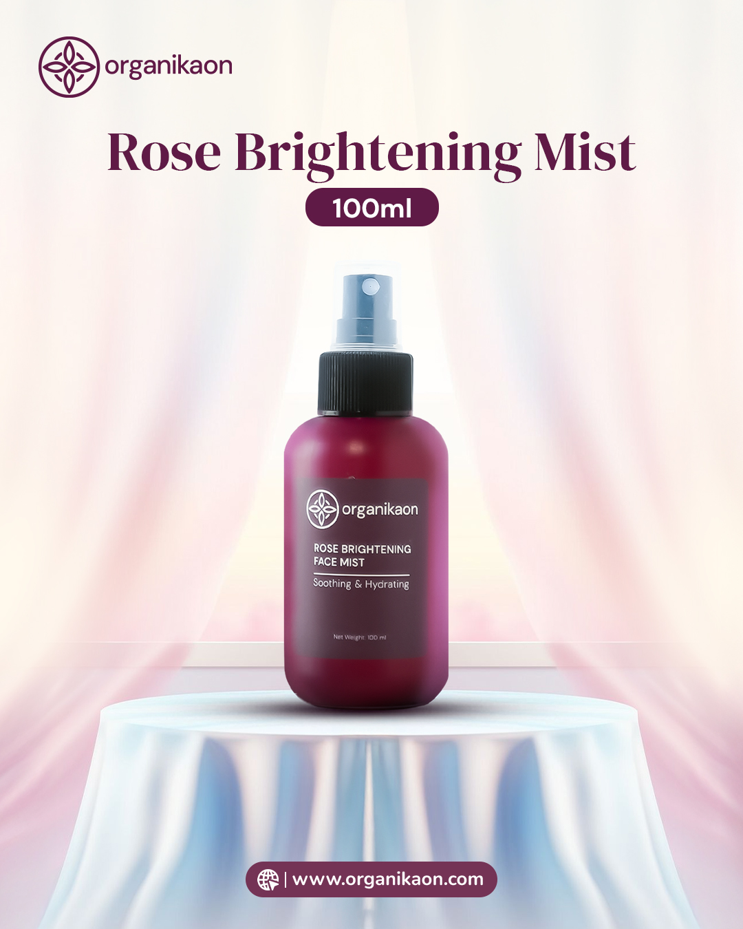 Organikaon Rose Brightening Face Mist 100ml