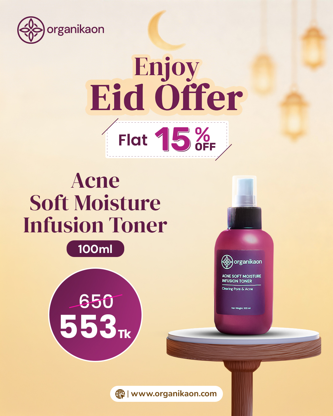 Organikaon Acne Soft Moisture Infusion Toner 100ml