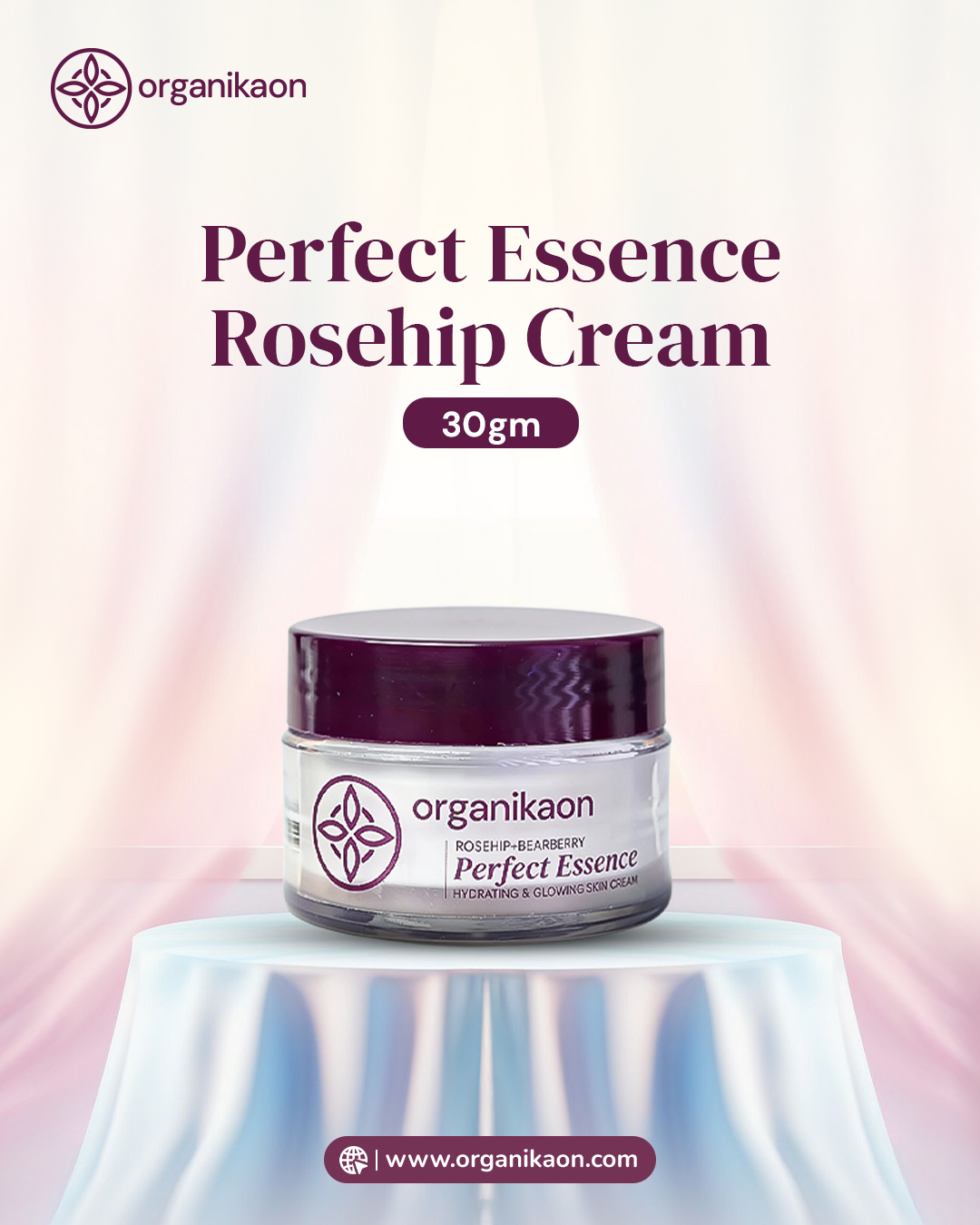Organikaon Perfect Essence-Advance Rosehip + Bearberry Hydrating & Glowing Cream 30gm