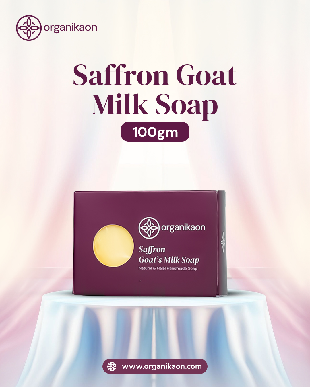 Organikaon Saffron Goat Milk Soap 100gm