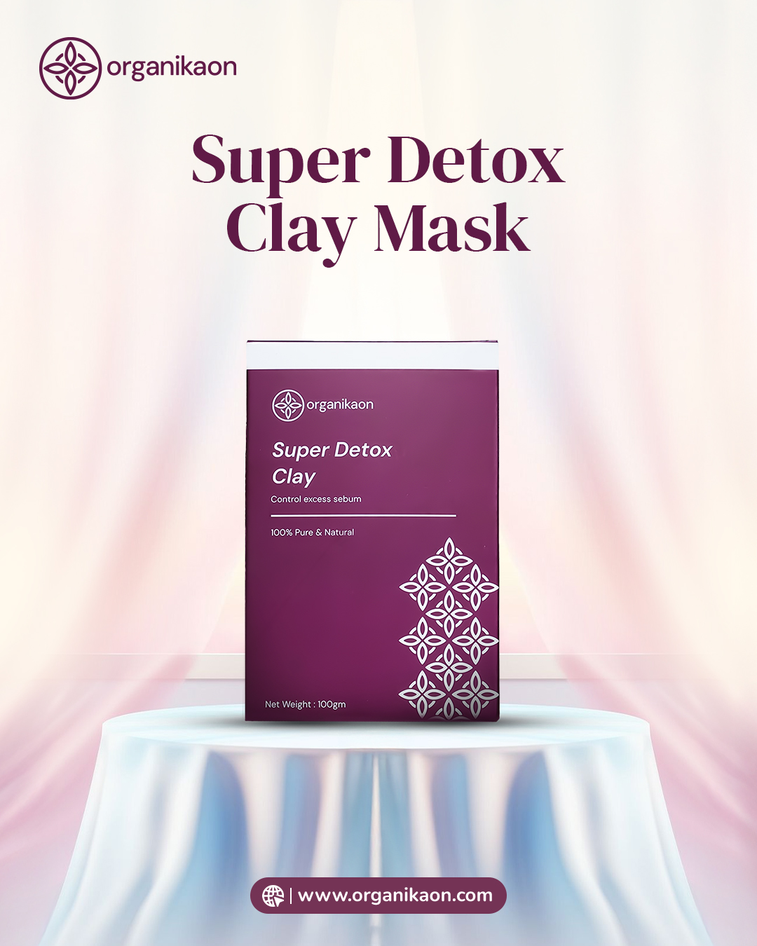 Organikaon Super Detox Clay Mask 100gm