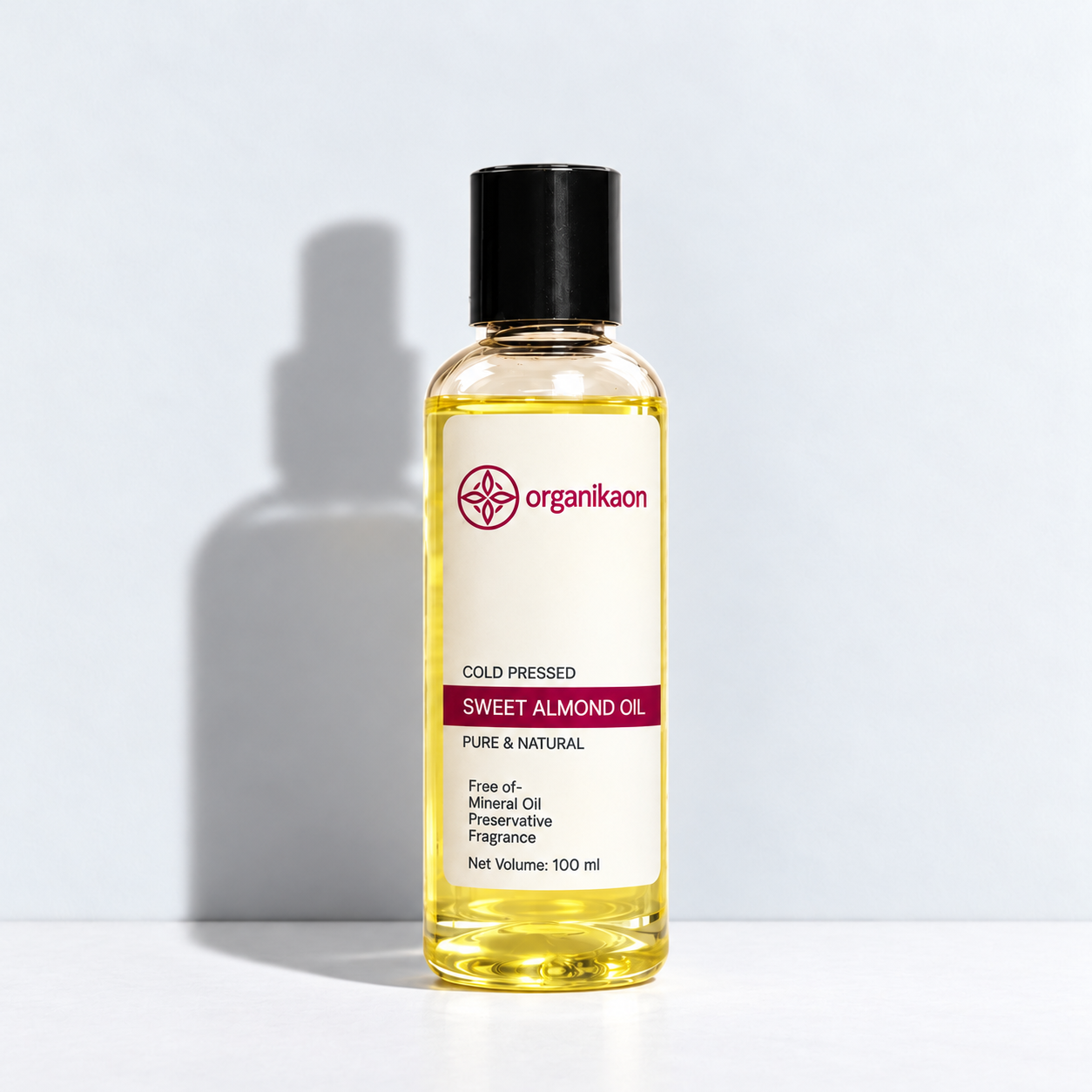 Organikaon 100% Natural Cold Pressed Sweet Almond Oil-(100ml)
